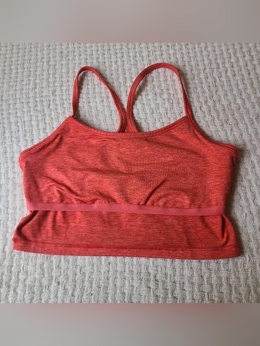 Offline by Aerie Coral Heathered Strappy Bralette Top Size L - Picture 3 of 7